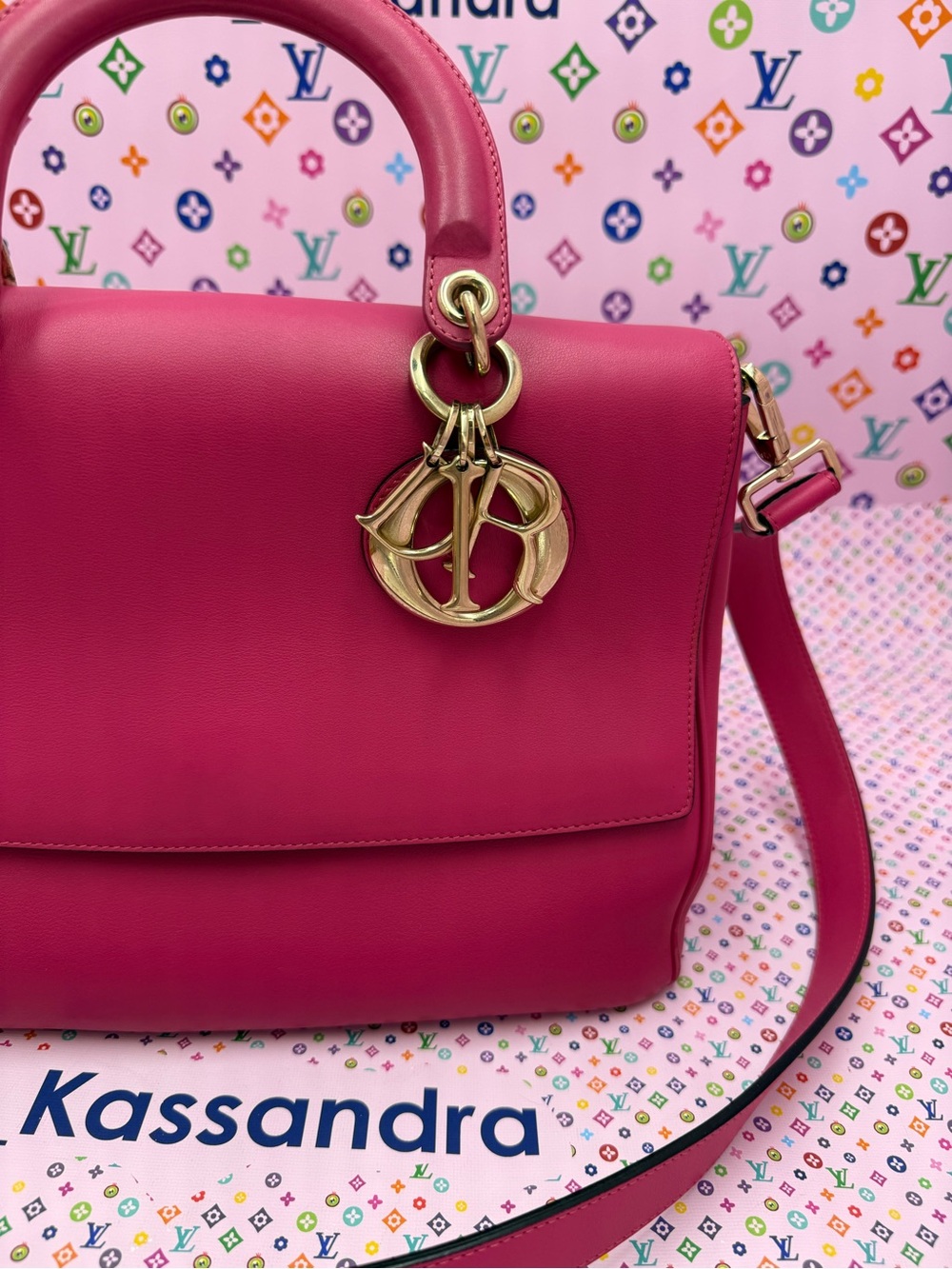 Christian Dior Diorissimo Flap Top Handle Satchel Bag - Picture 3 of 16